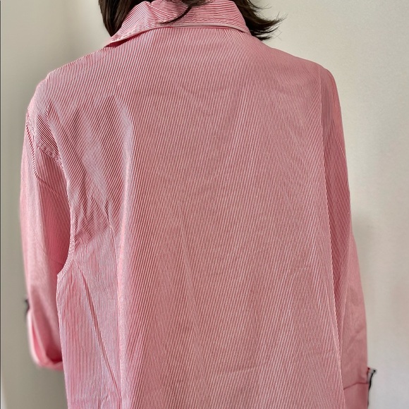 Quizz Woman Plus Size 24 Cotton Button Down Shirt Tunic Stars Stripes Patriotic - Picture 9 of 9